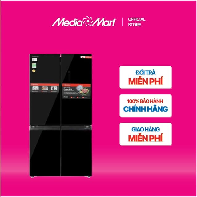 [MEDIAMART] - Tủ lạnh Toshiba Inverter 515 lít Multi Door GR-RF677WI-PGV(22)-XK - FREESHIP,Bảohànhchínhhãng - Ảnh 7