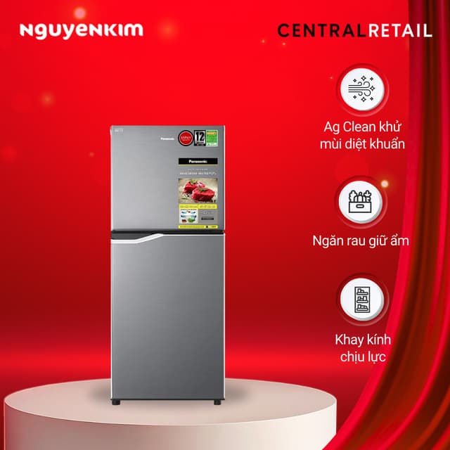Tủ lạnh 2 cánh Panasonic Inverter 170 lít ngăn đông trên NR-BA190PPVN - Ảnh 2