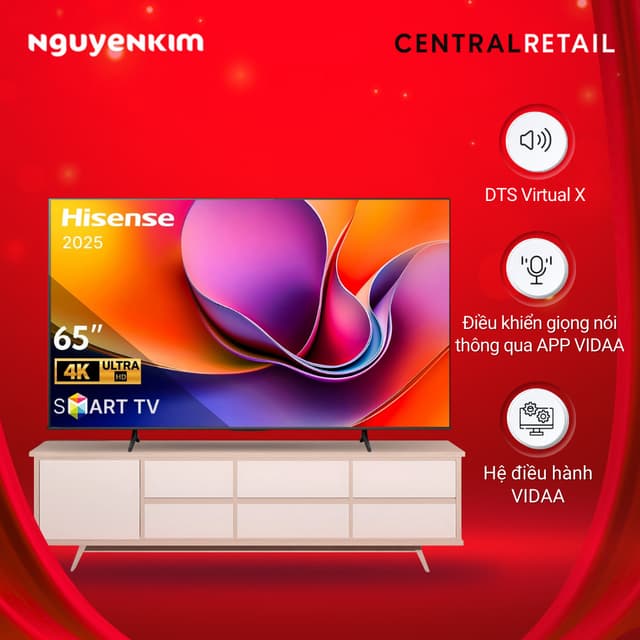 [Mới 2025] Smart Tivi Hisense 4K 65 inch 65A6Q - Ảnh 4
