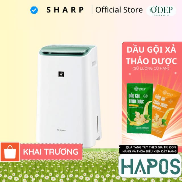 Máy lọc không khí kết hợp hút ẩm Sharp DW-E16FA-W chính hãng, sử dụng phòng 38m2 - HAPOS HEL - Ảnh 10