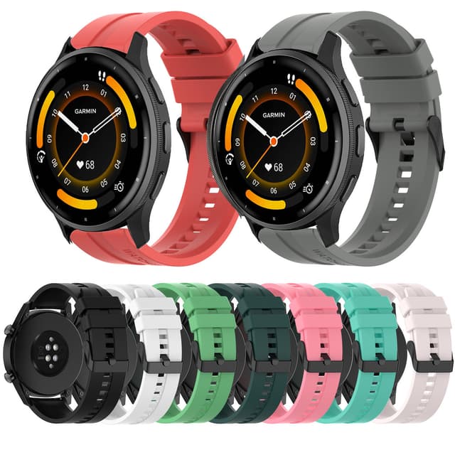 Dây đeo silicon 20mm 22mm thích hợp cho Garmin Venu4 Venu3 Venu2 / Vivoactive 3 4 5 6 / vivomove 3 HR / Venu 2 3 4 45mm vòng đeo tay thể thao dây đeo cổ tay đồng hồ phụ kiện dây đeo thay thế - Ảnh 10