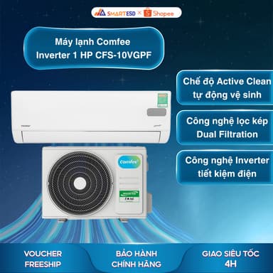 So sánh giá [Shopee Lắp đặt 0Đ] Máy lạnh Comfee Inverter 1 HP CFS-10VGPF - Bảo hành chính hãng 3 năm rẻ nhất?