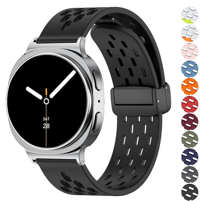Dây đeo silicon từ tính cho Samsung Galaxy Watch 8 Classic 46mm / Watch8 44mm 40mm 7Ultra / Ultra 2 47MM Dây đeo cổ tay - Ảnh 11