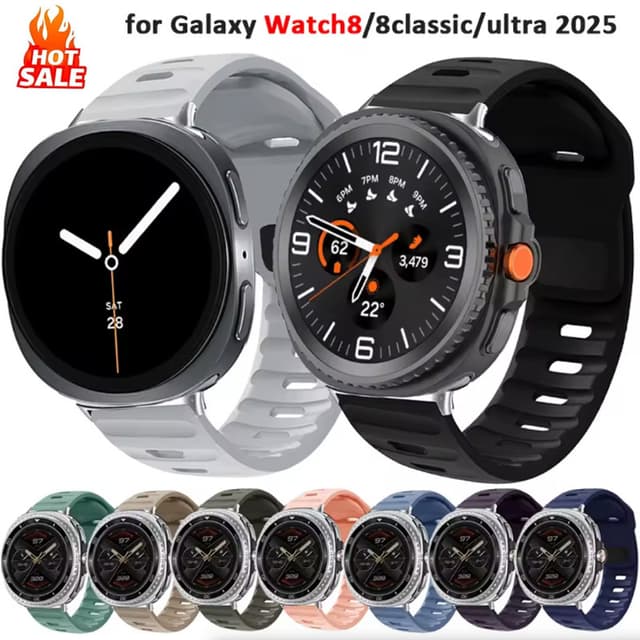 Dây đeo silicon cho Samsung Galaxy Watch8 44mm 40mm Dây đeo thể thao Không có khoảng trống Dây nịt cho Galaxy Watch 8classic 46mm ultra 2025 47mm - Ảnh 11