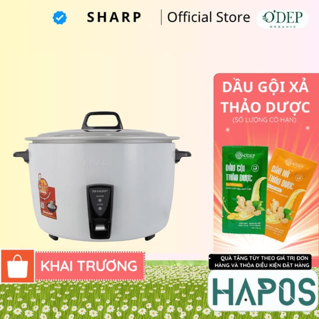 Nồi cơm điện nắp rời 7 Lít Sharp KSH-D77V Chính hãng, Bảo hành 15 tháng - Không chống dính - HAPOS HEL - Ảnh 8
