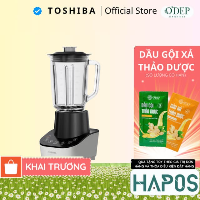 Máy xay sinh tố đa năng Toshiba BL-70GS1PV 1.5L 700W Chính hãng, cối thủy tinh, 5 chế độ xay đa năng - HAPOS HEL - Ảnh 8