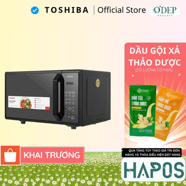 Lò vi sóng Toshiba MM-EM25PE(BM) 25 lít mặt gương, bảng điều khiển Anh Việt cảm ứng điện tử - HAPOS HEL - Ảnh 7