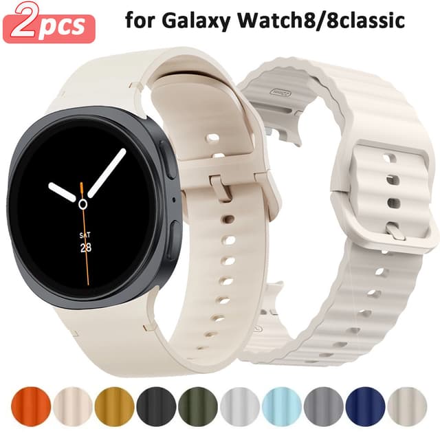 Dây Đeo Mềm Cho Samsung Galaxy Watch 8 40mm 44mm Vòng Tay Thể Thao Silicon Correa Không Khoảng Cách Ban Nhạc Cho Galaxy Watch8 Classic 46mm - Ảnh 12