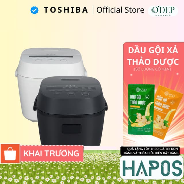 Nồi cơm điện tử Toshiba 1 Lít / 1.8 Lít RC-18DR5UVN(W)/RC-10DR5UVN - Hàng chính hãng. - HAPOS HEL - Ảnh 9