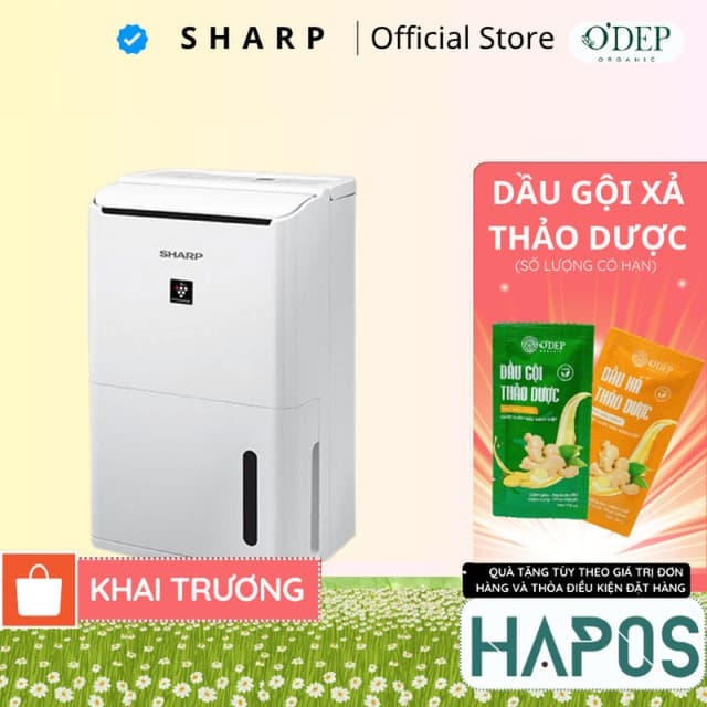 Máy lọc không khí hút ẩm tạo ion Sharp DW-D12A-W Diện tích lọc 25m2, - HAPOS HEL - Ảnh 7