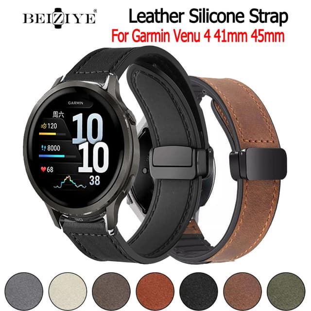 Beiziye Dây đeo bằng da silicon cho đồng hồ thông minh Garmin Venu 4 41mm 45mm Dây đeo cổ tay Dây đeo vòng đeo tay - Ảnh 12