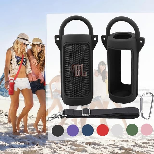Ốp Du Lịch Cho JBL Grip Loa Bluetooth Di Động Chống Nước Vỏ Silicon, Mang Gel Bảo Vệ Da Mềm, Túi Cao Su Chống Thấm Nước Có Dây Đeo Vai Và Carabiner - Ảnh 10