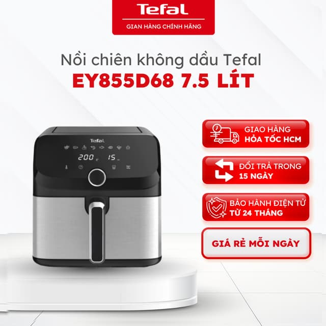 Nồi chiên không dầu Tefal EY855D68 dung tích 7.5 lít - Chính hãng, bảo hành 24 tháng - Ảnh 7