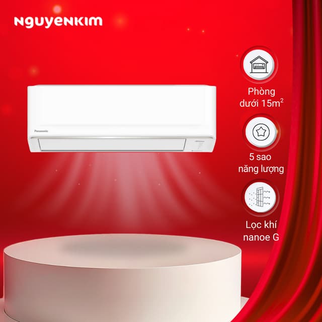 [Lắp đặt 0đ] Máy lạnh/Điều hòa Panasonic Inverter 1 HP CU/CS-PU9AKH-8 - Ảnh 1