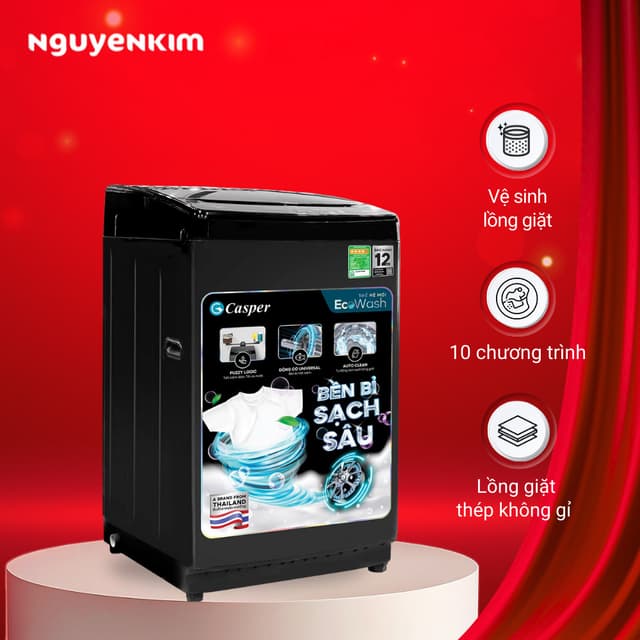 Máy giặt cửa trên Casper 9 kg WT-9NB3 - Ảnh 10