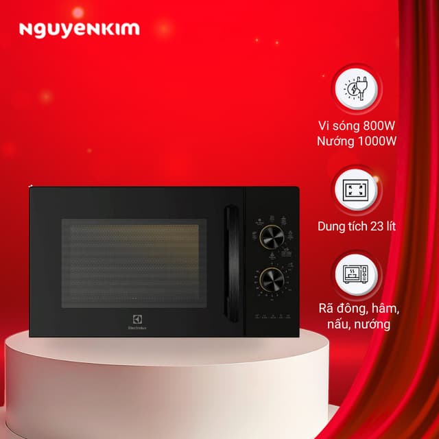 Lò vi sóng có nướng Electrolux 23 lít EMG23K22B - Ảnh 4