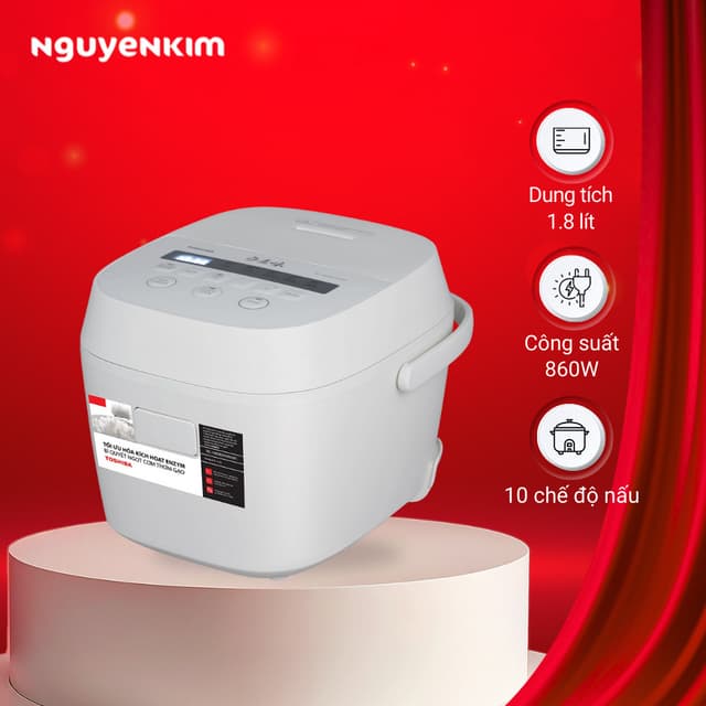 Nồi cơm điện tử Toshiba 1.8 lít RC-18DR5UVN(W) - Ảnh 10