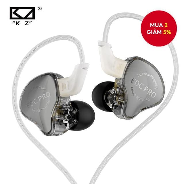 KZ EDC PRO HIFI Tai nghe có dây in-ear tốt nhất với driver động lớn, tai nghe monitor có cáp audio rời. - Ảnh 9