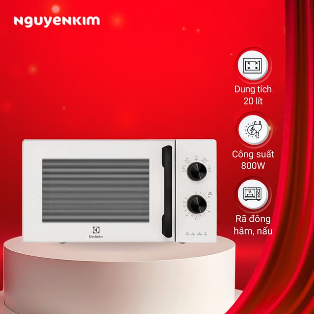 Lò vi sóng Electrolux 20 lít EMM20K22W - Ảnh 7