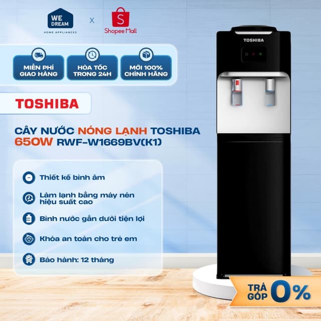 [MIỄN PHÍ GIAO HÀNG] RWF-W1669BV(K1) - Cây Nước Nóng Lạnh Toshiba RWF-W1669BV(K1) 650W - Hàng Chính Hãng, Mới 100% - Ảnh 5