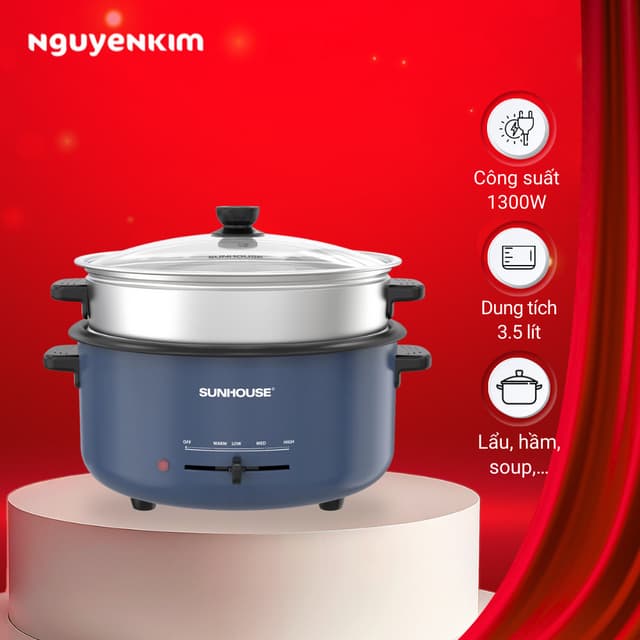 Nồi lẩu điện Sunhouse 3.5 lít SHD4524 - Ảnh 1