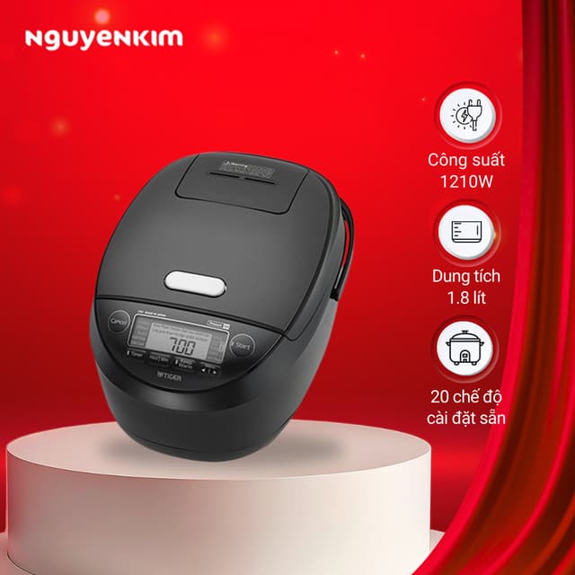 Nồi cơm điện tử cao tần áp suất Tiger 1.8 lít JPM-H18V - Ảnh 1