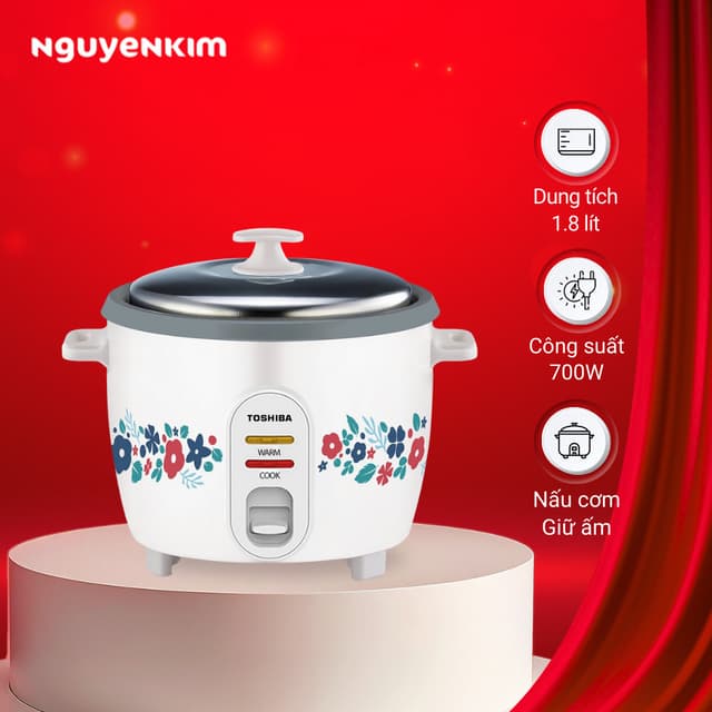 Nồi cơm nắp rời Toshiba 1.8 lít RC-18MH2PV(F) - Ảnh 6