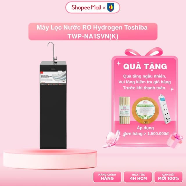 Máy Lọc Nước RO Hydrogen Toshiba TWP-NA1SVN(K) 10 Lõi - Hàng Chính Hãng, 100% - Ảnh 5