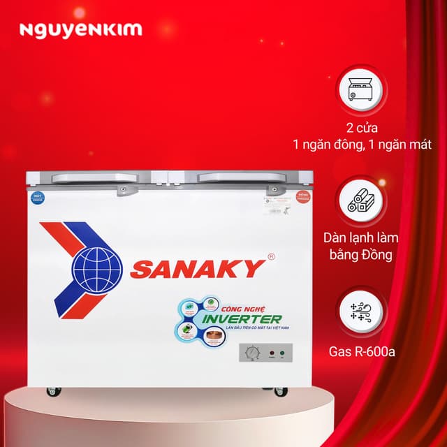 Tủ đông Sanaky Inverter 260 lít VH-3699W4K - Ảnh 10