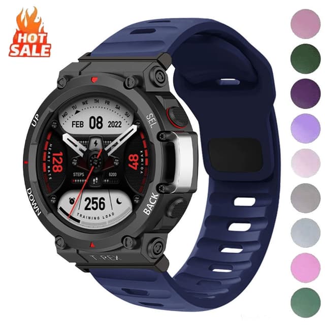 Dây Silicon Cho Huami Amazfit T-REX Ultra 2 Đồng Hồ Thông Minh Dây Đeo Thể Thao Vòng Tay Cho Xiaomi Amazfit T-Rex 2 3 T Rex Pro 2 3 48mm 44mm Cao Su Correa - Ảnh 8