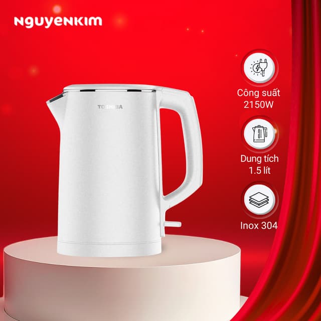 Bình đun siêu tốc Toshiba 1.5 Lít KT-15DS1PV - Ảnh 5