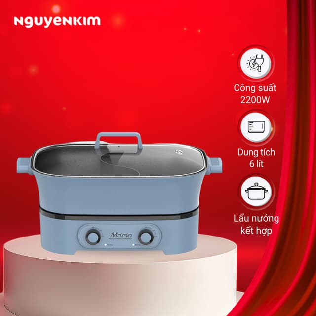 Nồi lẩu điện Sunhouse Mama 6 lít SHD4568 - Ảnh 1