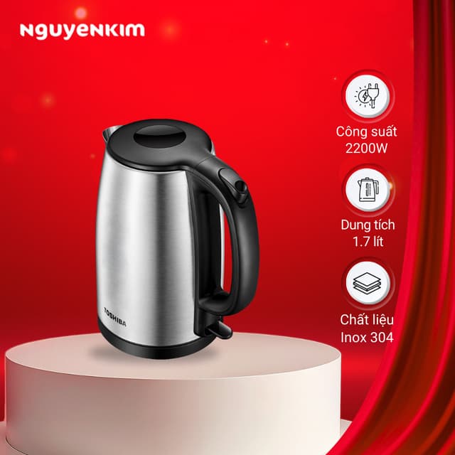 Bình đun siêu tốc Toshiba 1.7 Lít KT-17SH2NV - Ảnh 11