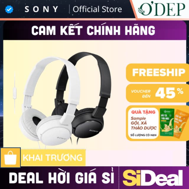 Tai nghe chụp tai Sony MDR-ZX110AP, có mic thoại, jack 3.5 mm dây dài 1.2m - SIDEAL SIA - Ảnh 11