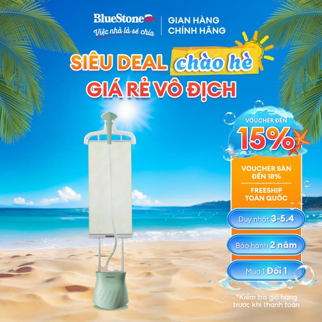 Bàn Ủi Hơi Nước Đứng BlueStone GSB-3947 - 2400W - lực phun hơi 35 g/phút - Ảnh 1