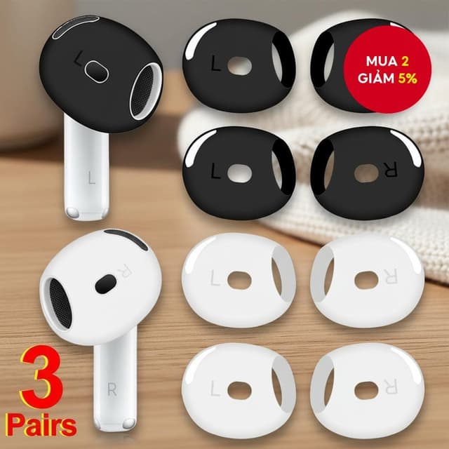  Nút tai chống trượt siêu mỏng cho AirPods 4, nắp tai thay thế chống ồn, phụ kiện bọc tai nghe - Ảnh 9