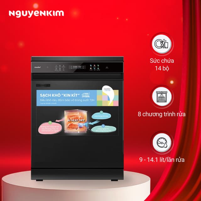 Máy rửa chén độc lập Comfee CDWEF1401HB-W-VN - Ảnh 1