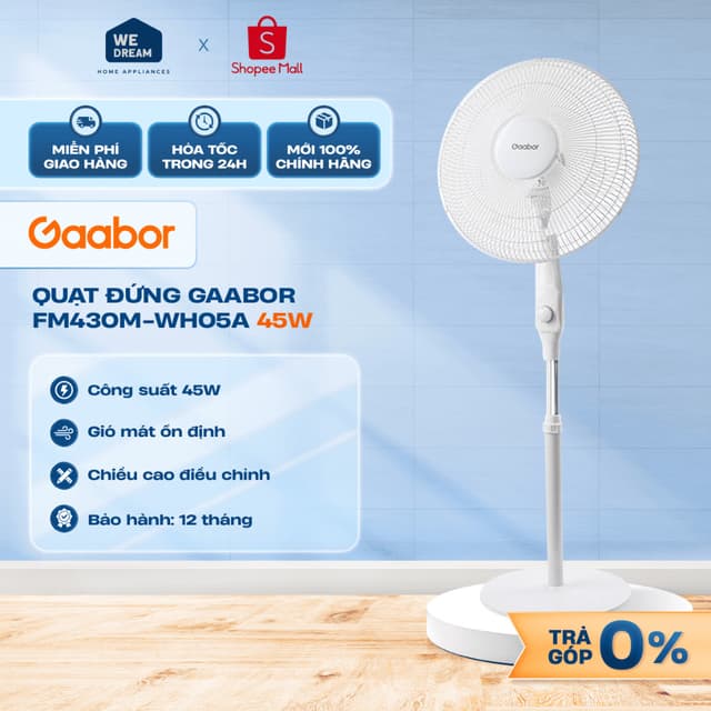 FM430M-WH05A - Quạt Đứng Gaabor FM430M-WH05A 45W - Hàng Chính Hãng, Mới 100% - Ảnh 4