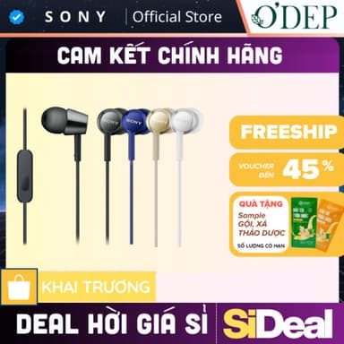 So sánh giá Tai nghe nhét tai Sony MDR-EX155AP, có mic thoại, dây 1.2m, jack 3.5 mm - SIDEAL SIA rẻ nhất?