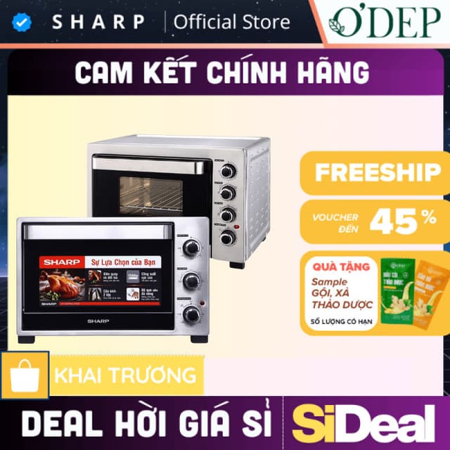 Lò nướng Sharp 32 lít, quạt nướng đối lưu, xiên quay đa năng EO-A323RCSV-ST - SIDEAL SIA - Ảnh 11