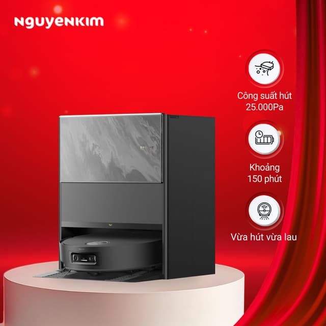 Robot hút bụi lau nhà Dreame Aqua 10 Pro Track - Đen - Ảnh 2