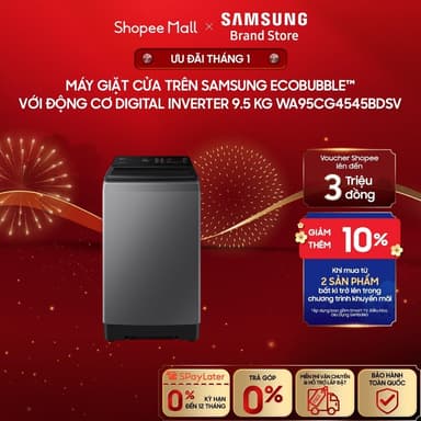 So sánh giá [MIỄN PHÍ VẬN CHUYỂN] Máy giặt cửa trên Samsung Ecobubble™ với Động cơ Digital Inverter 9.5 kg WA95CG4545BDSV rẻ nhất?
