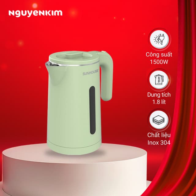 Bình đun siêu tốc Sunhouse 1.8 lít SHD1353 - Ảnh 2