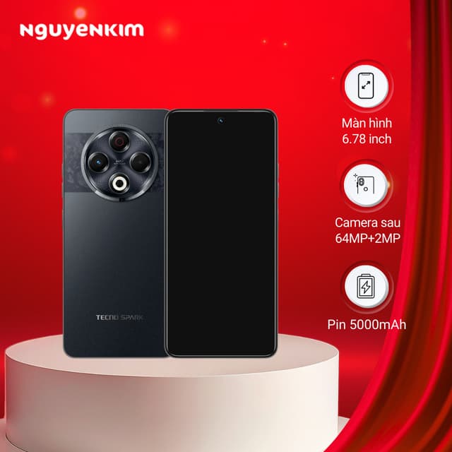Điện thoại Tecno Spark 30 8GB/128GB Đen Bóng Đêm (KL6) - Ảnh 10
