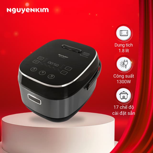 Nồi cơm điện cao tần Sharp 1.8 lít KS-IH191V-BK - Ảnh 8