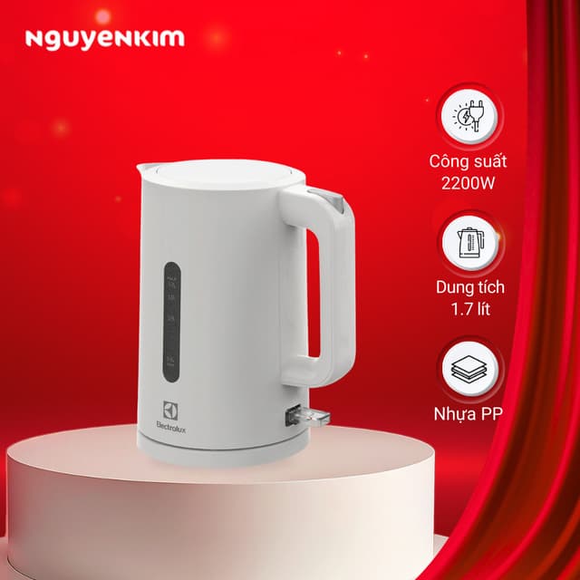 Bình đun siêu tốc Electrolux 1.7 Lít E2EK1-100W - Ảnh 10