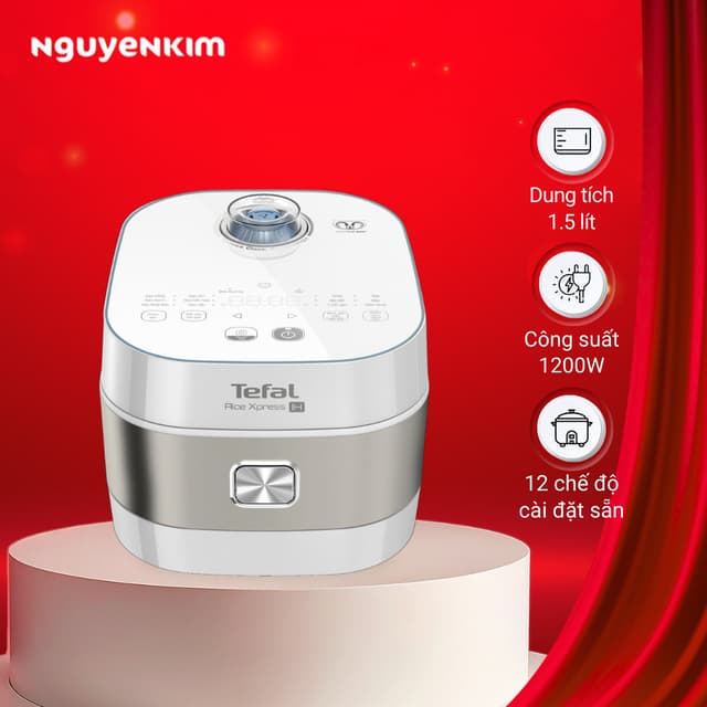 Nồi cơm điện cao tần Tefal 1.5 Lít RK762168 - Ảnh 1