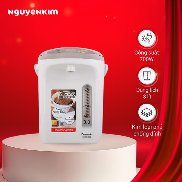 Bình thủy điện Panasonic 3 lít NC-EG3000CSY - Ảnh 11