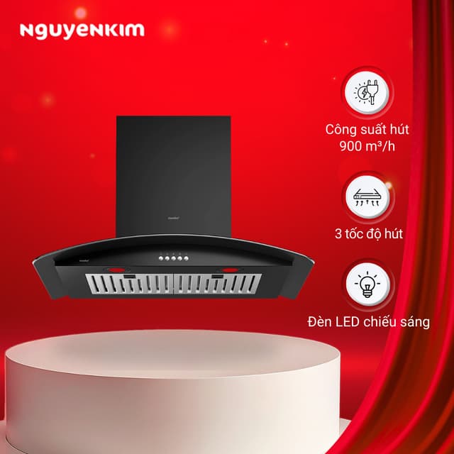 Máy hút mùi kính cong Comfee CH-70CV71B - Ảnh 3