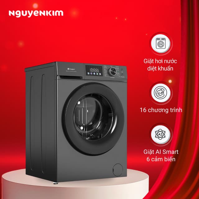 [Sản phẩm mới] Máy giặt Casper ProWash Inverter 12.5 kg WF-D125VGR1 - Ảnh 1